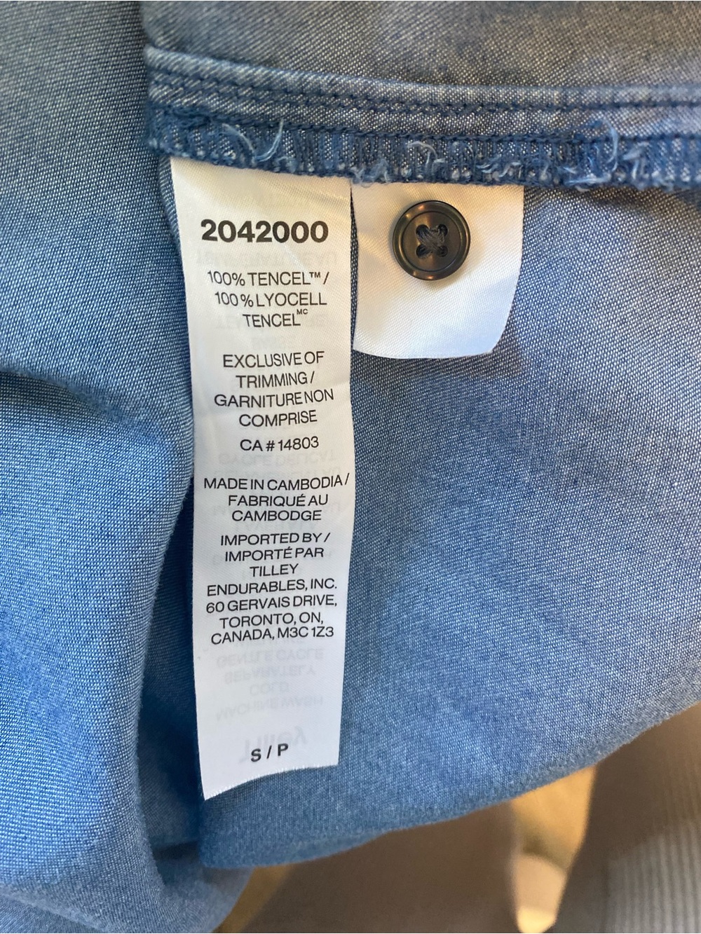 Relaxed Blue Denim Button-Down Shirt - Picture 5 of 5